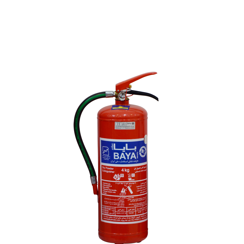 کپسول آتش نشانی پودر و گاز 4 کیلویی بایا